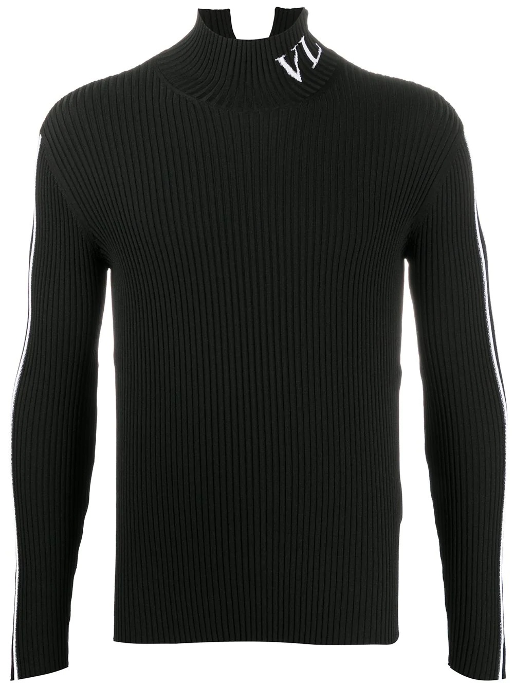 ribbed roll neck jumper - 1