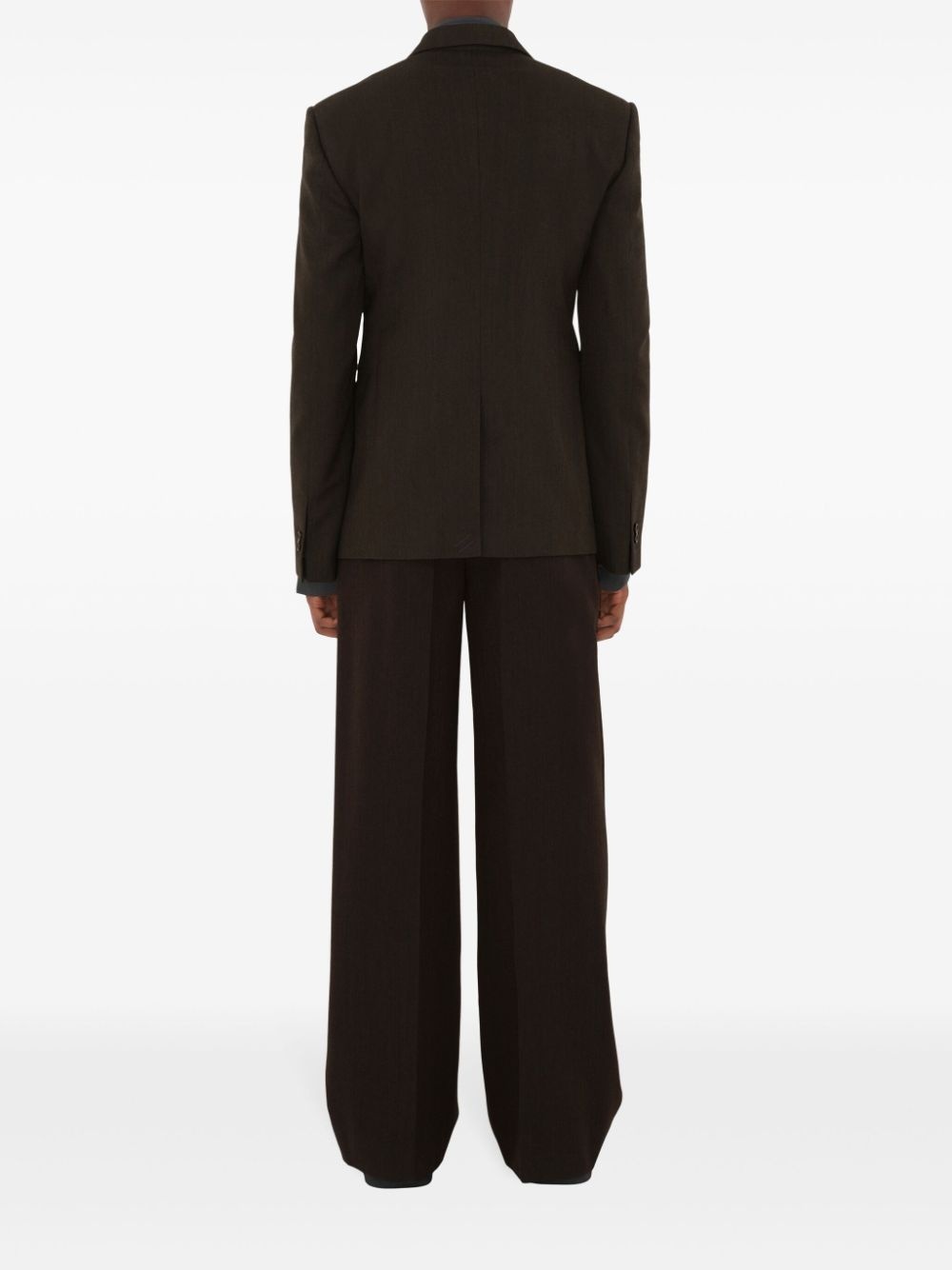 pressed-crease wool tailored trousers - 4