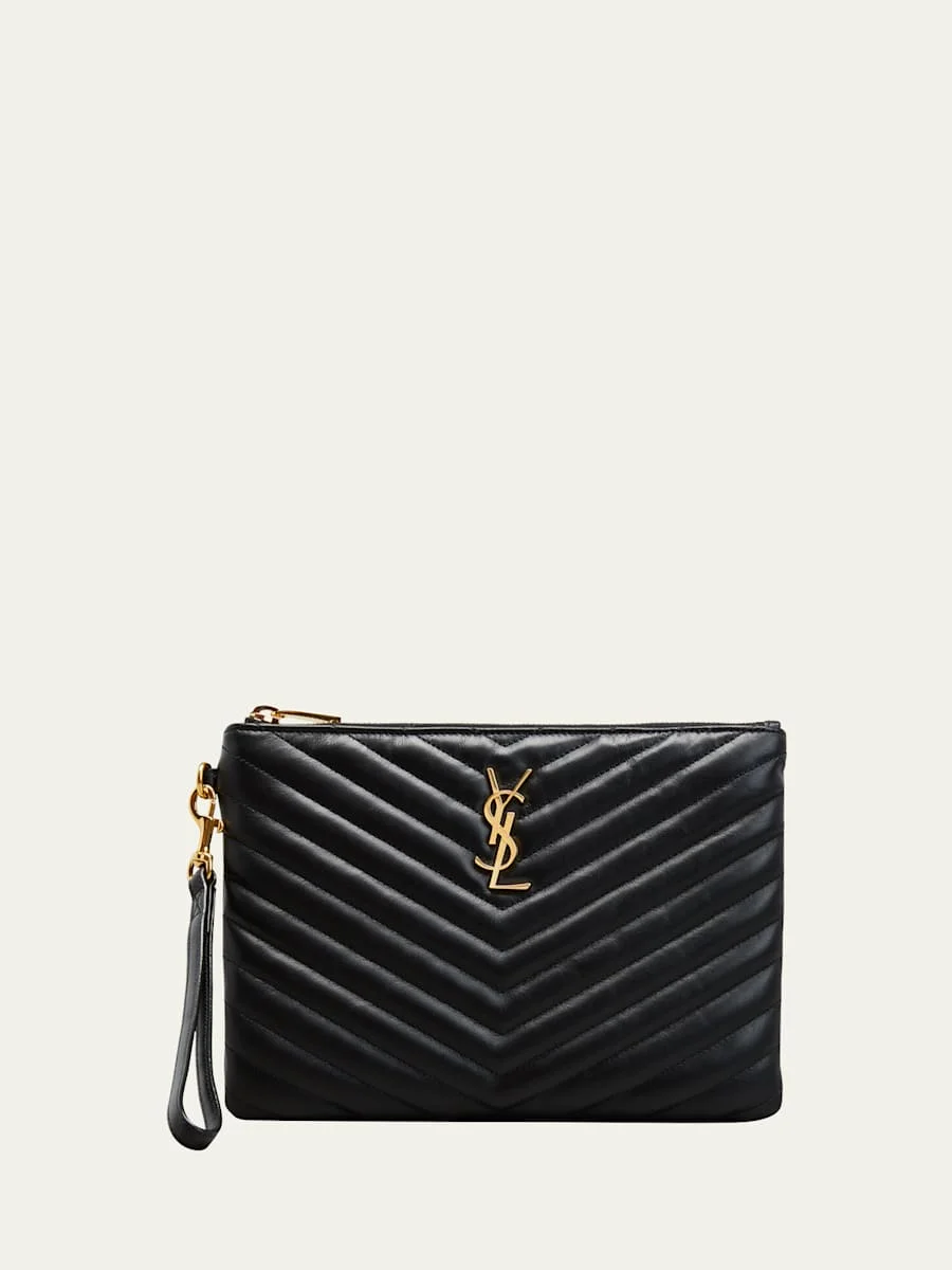 YSL Monogram Small Pouch in Smooth Leather - 1