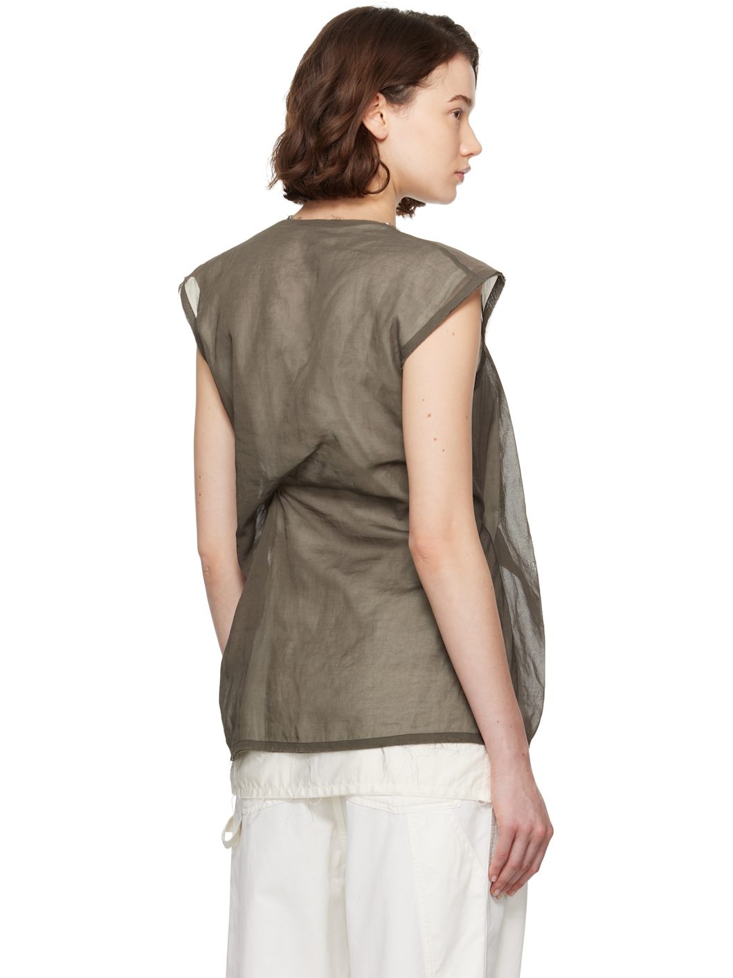 Brown & White Inawa Top - 3