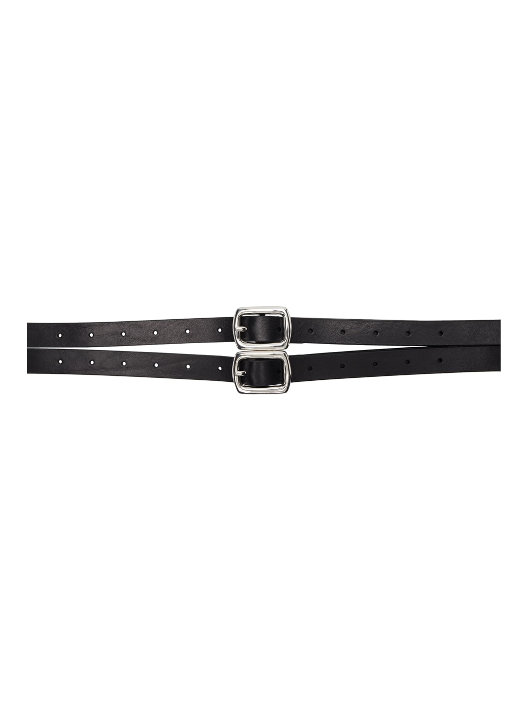 Black Double Buckle Belt - 1