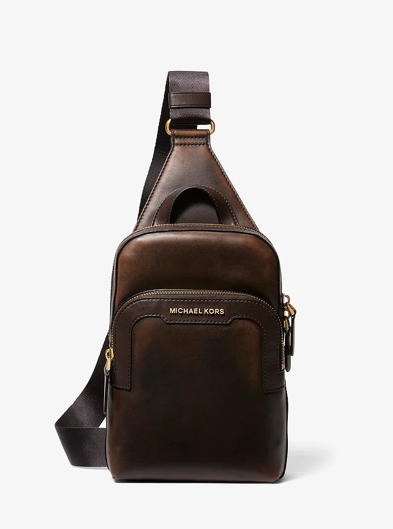 Hudson Burnished Leather Sling Bag - 1