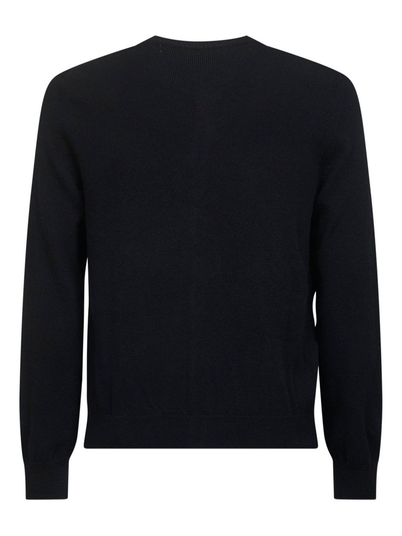 Comme des Garçons PLAY button heart-logo cardigan outlook