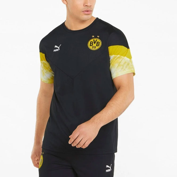 PUMA Colorblock Men Round Neck Black T-Shirt 'Black' 765038-02 - 4