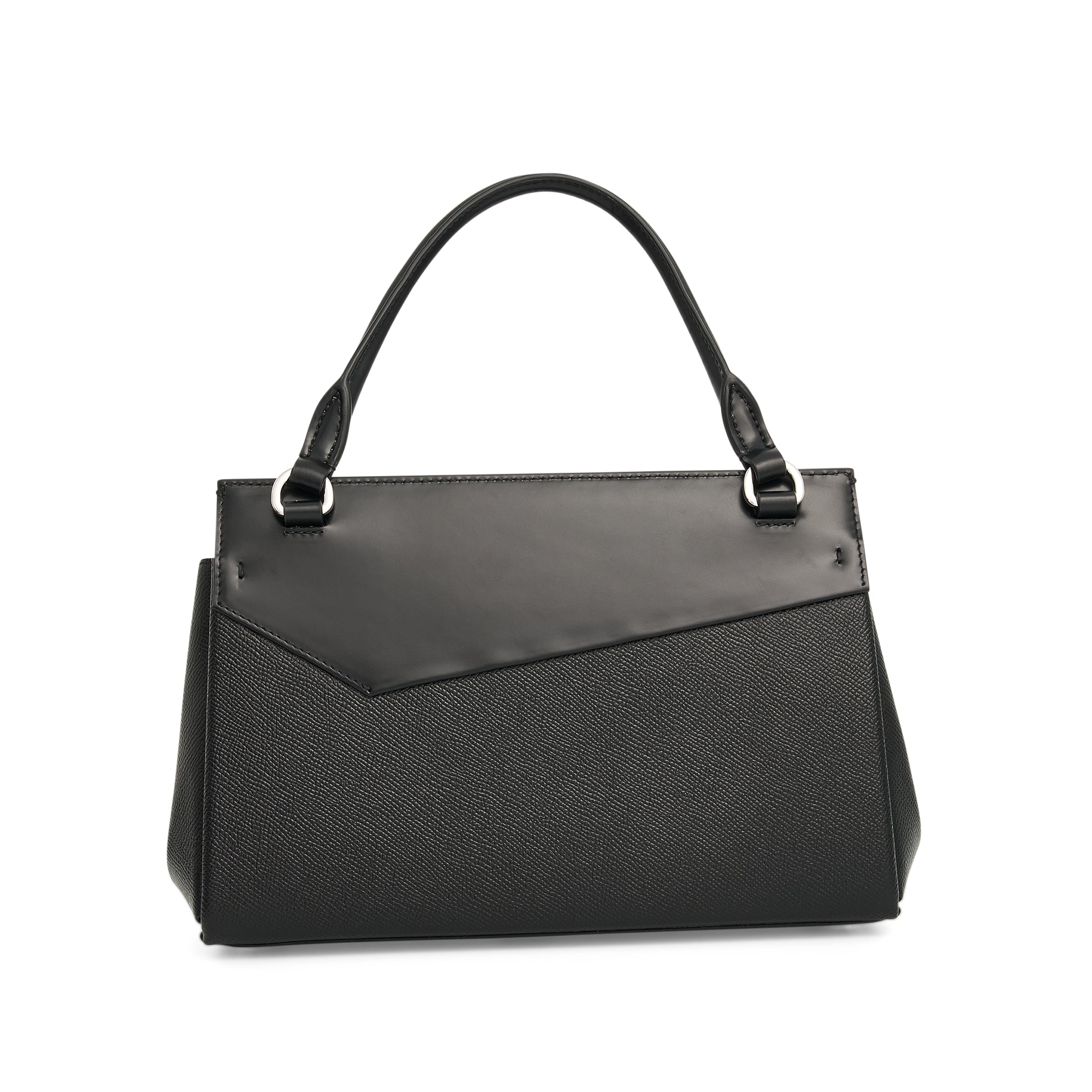 Snatched Leather Tote Bag in Black - 3