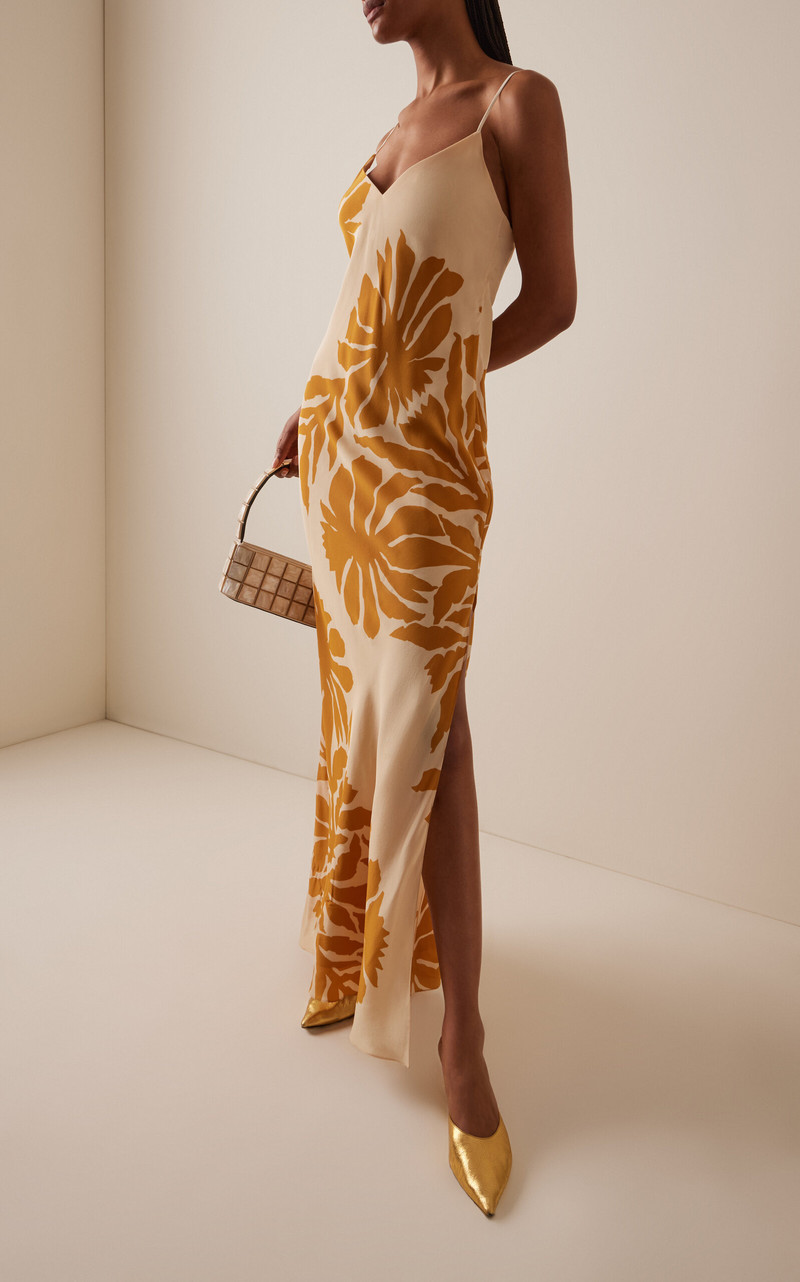 Johanna Ortiz Tropical Harmony Silk Maxi Dress yellow outlook