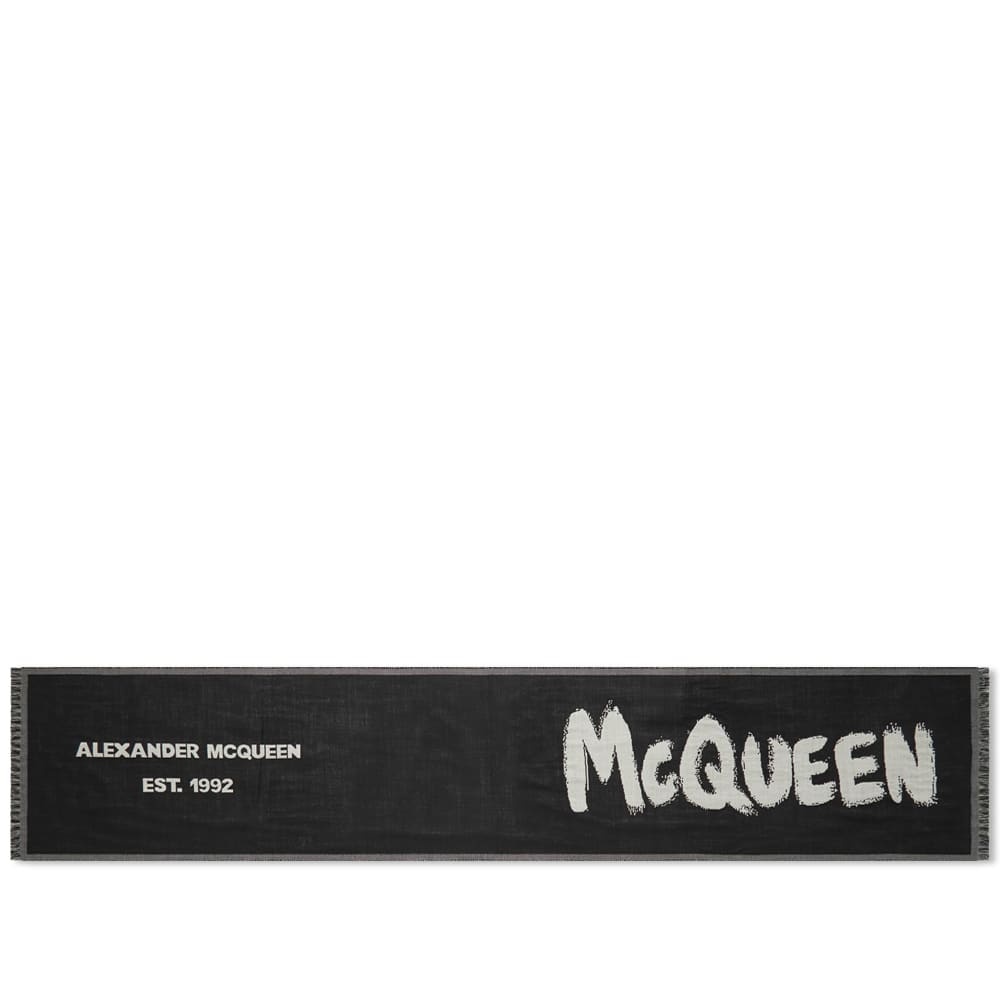 Alexander McQueen Oversize Graffiti Scarf - 3