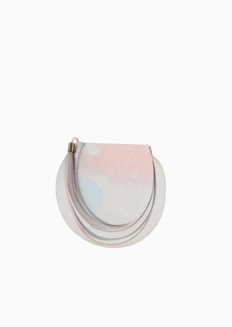 GIORGIO ARMANI Printed clutch bag with crinoline detail outlook