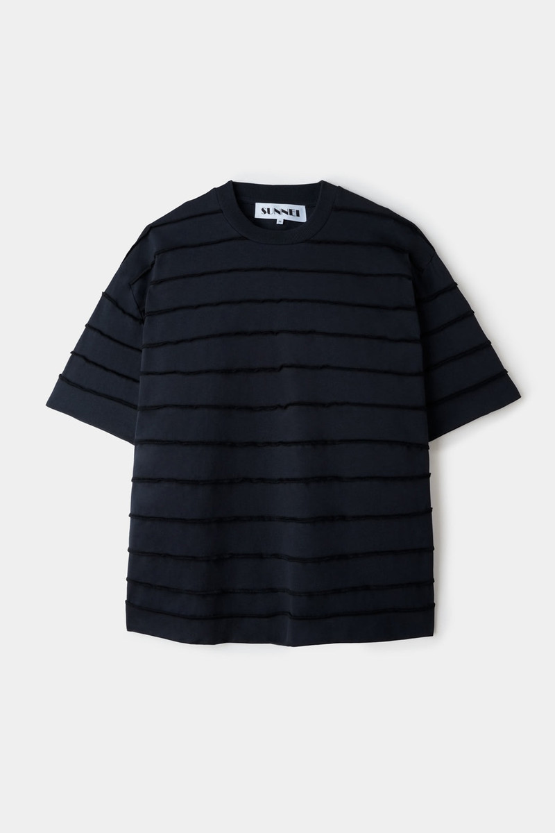 SUNNEI OVER T-SHIRT W/ CUTS / dark blue outlook
