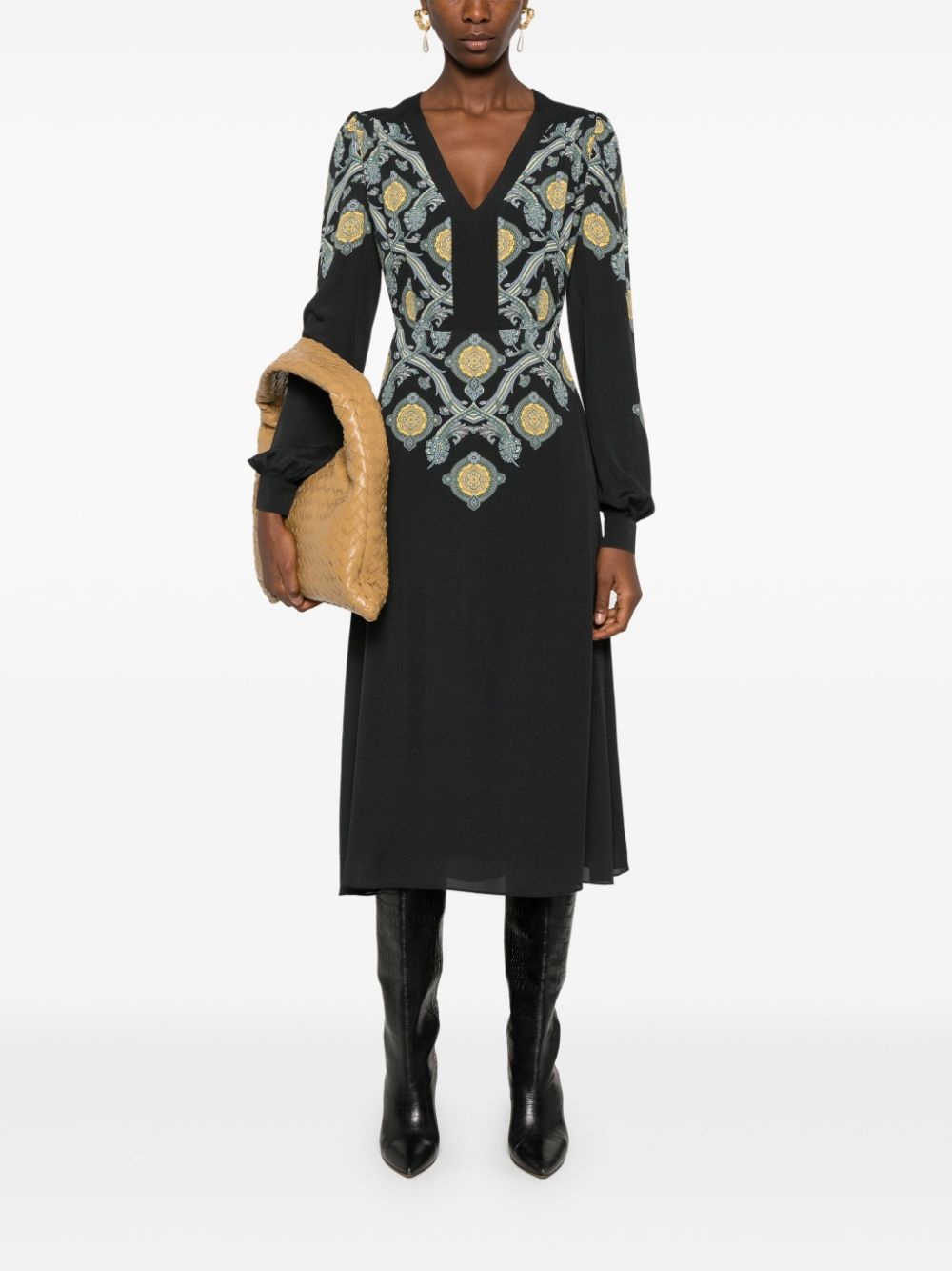 paisley midi dress - 2