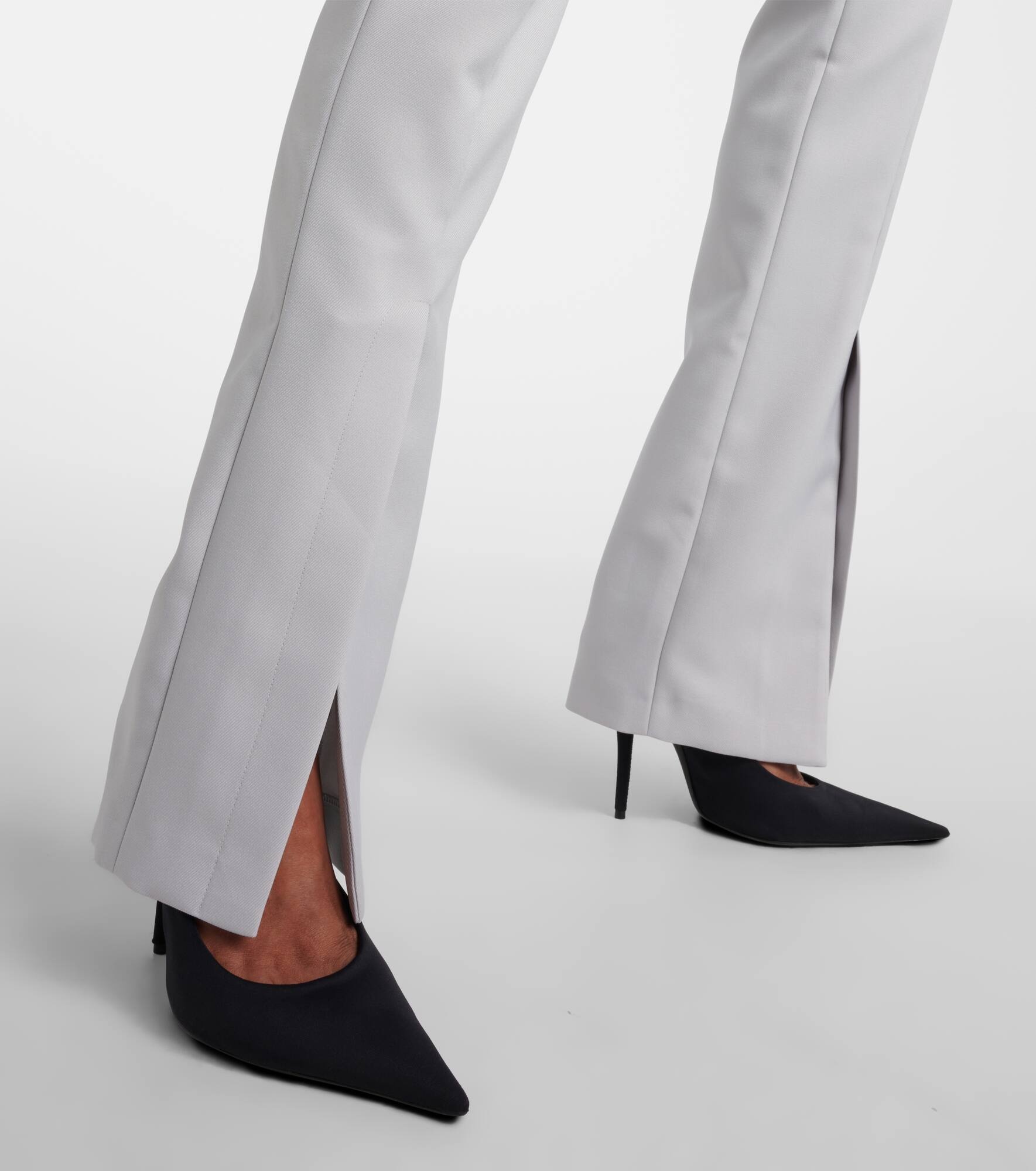 Mid-rise technical flared pants - 5