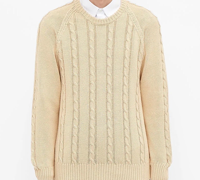 Gucci Retro Ribbed Knitted Sweater For Men Beige 614727-XKBA3-9166 - 3