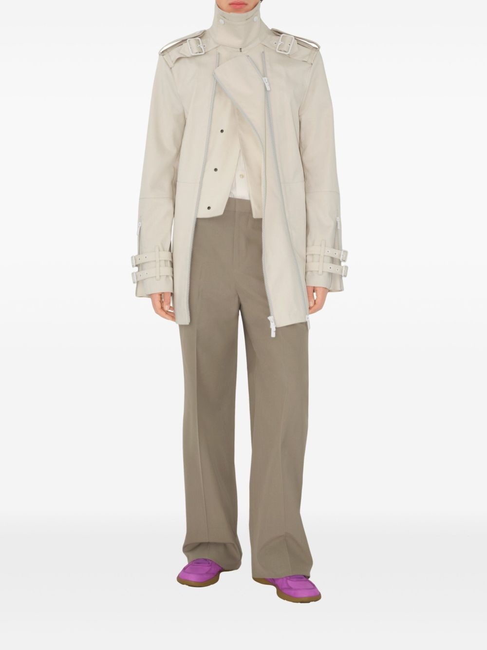 cotton trench jacket - 2