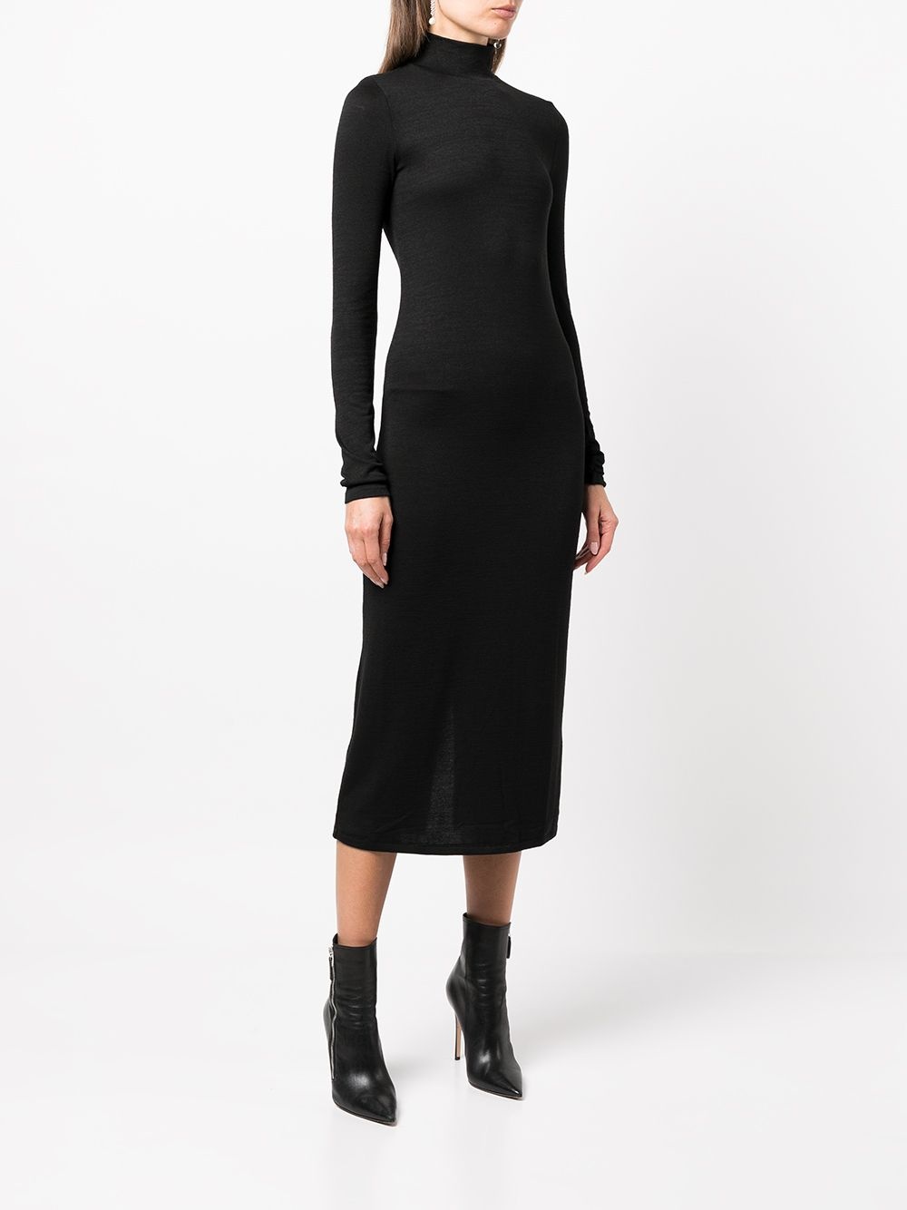 roll-neck jersey knit dress - 2