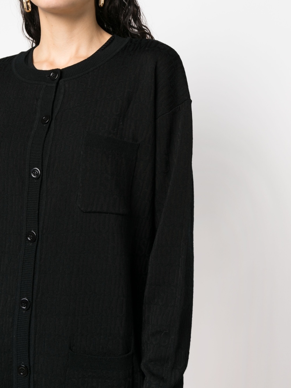 monogram-jacquard cardigan - 5