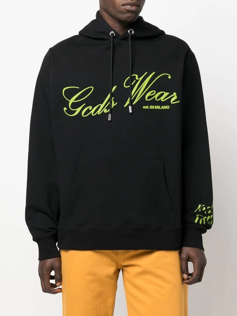 slogan-print pullover hoodie - 3