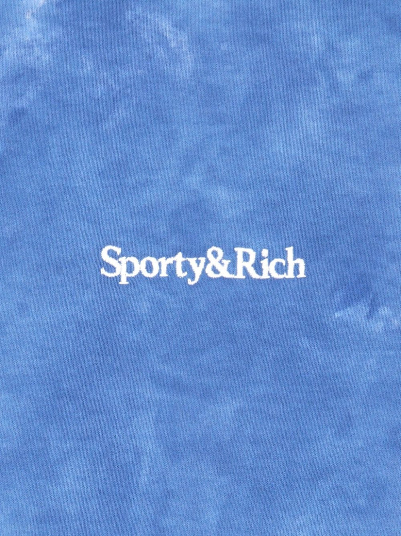 Sporty & Rich logo-embroidered cotton track shorts outlook