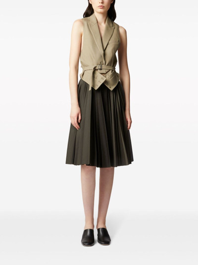 Tod's two-tone pleated skirt outlook