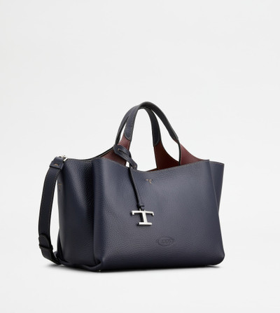 Tod's BAG IN LEATHER MINI - BLUE, BURGUNDY outlook