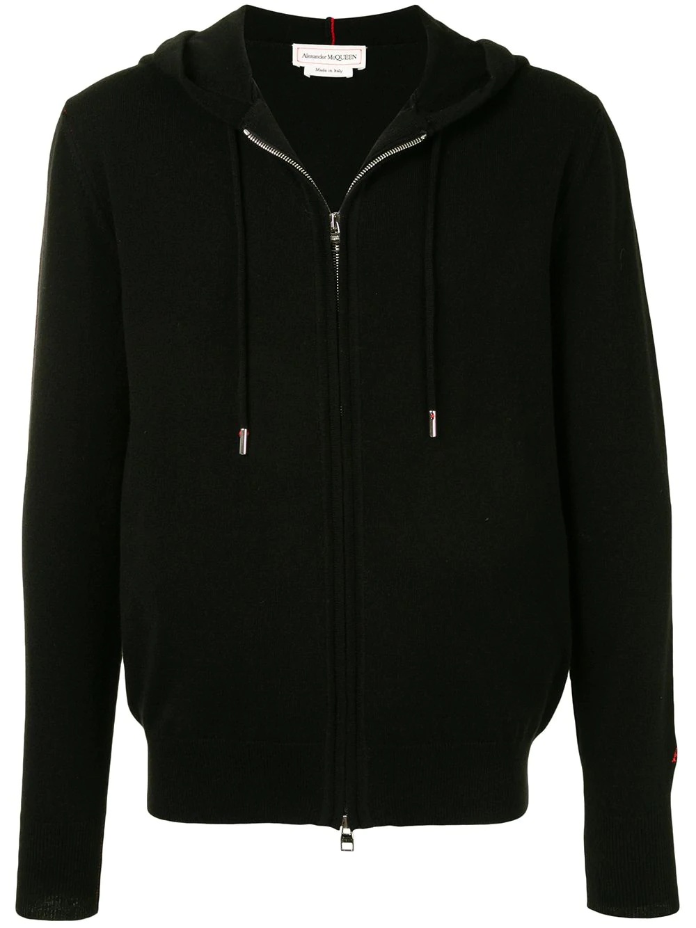 zipped cashmere hoodie - 1