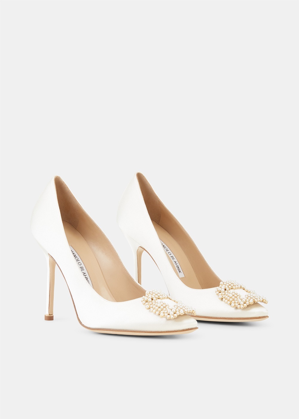 Hangisi 105 Satin Cream Pumps - 2