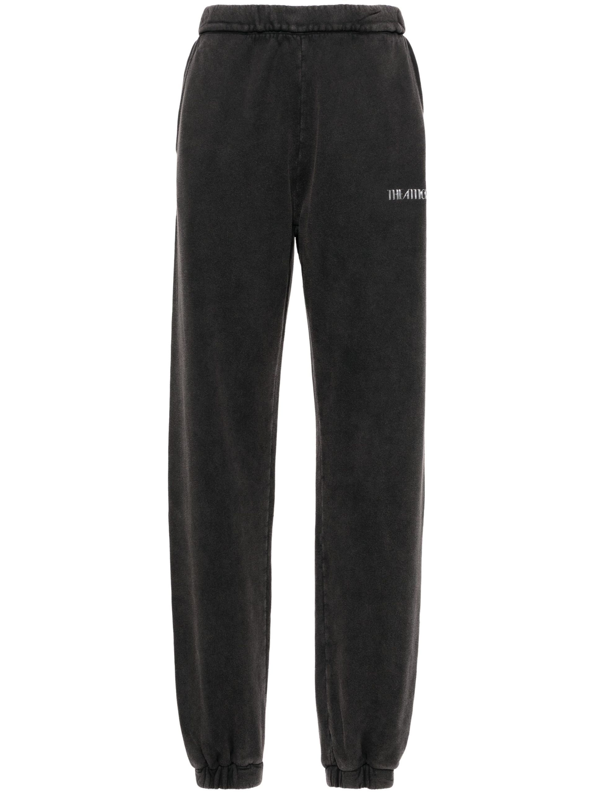 Black Penny Cotton Track Pants - 1