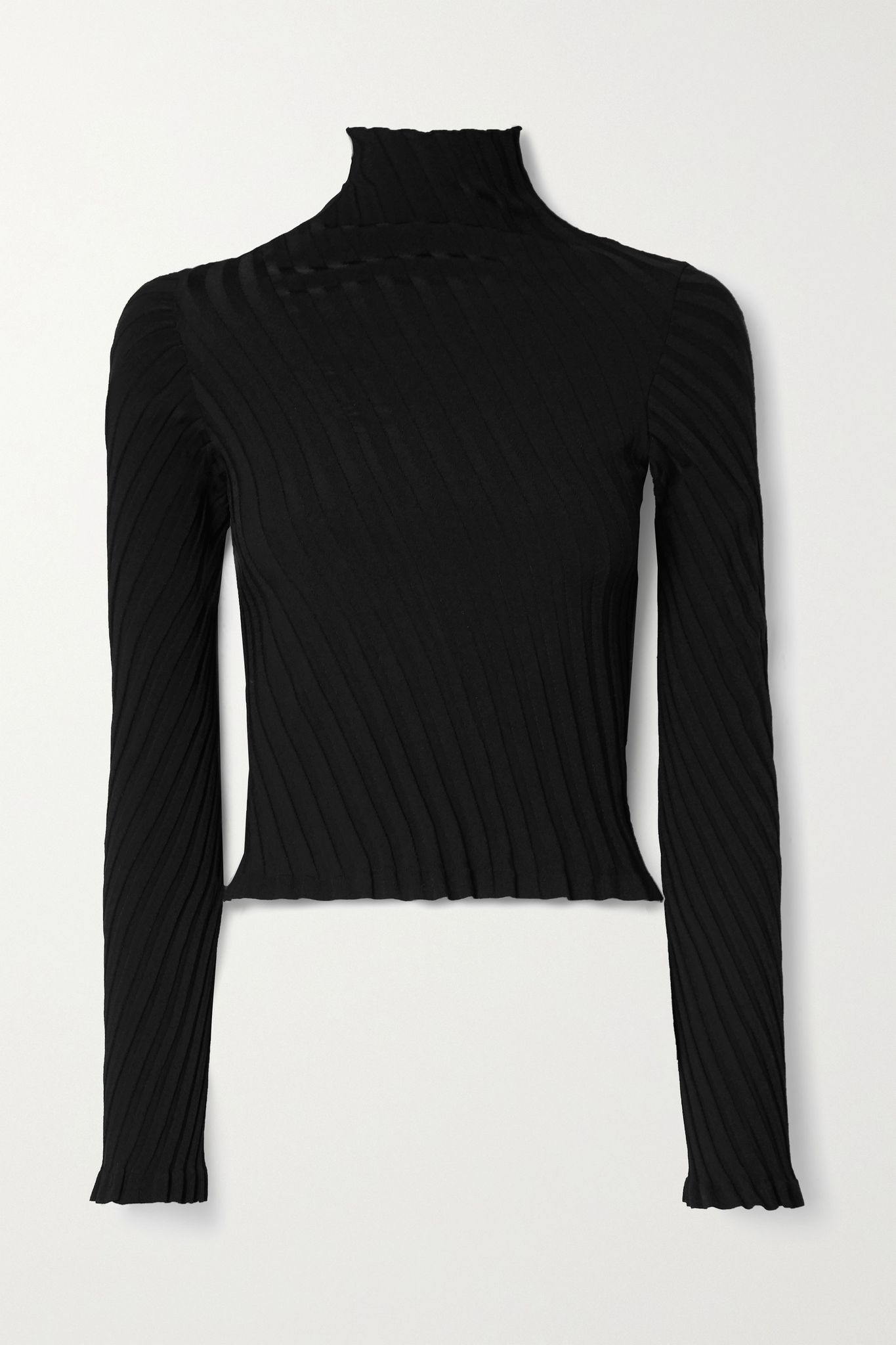 Ribbed-knit turtleneck sweater - 1