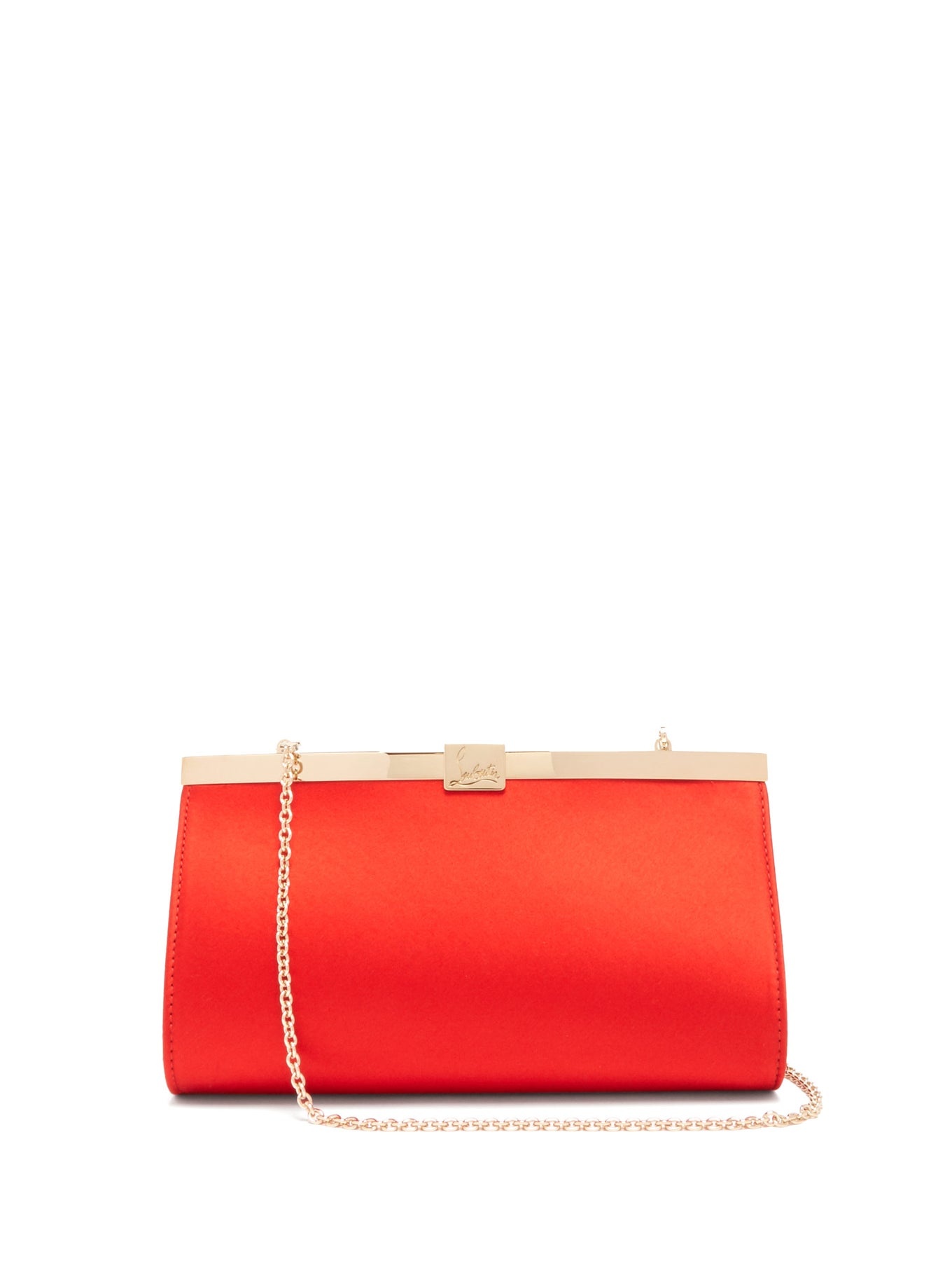 Palmette satin clutch - 1