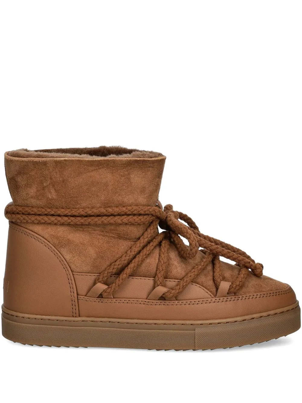 rope-detail round-toe boots - 1