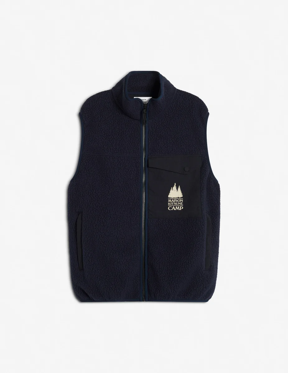 CASUAL FLEECE SLEEVELESS VEST - 1