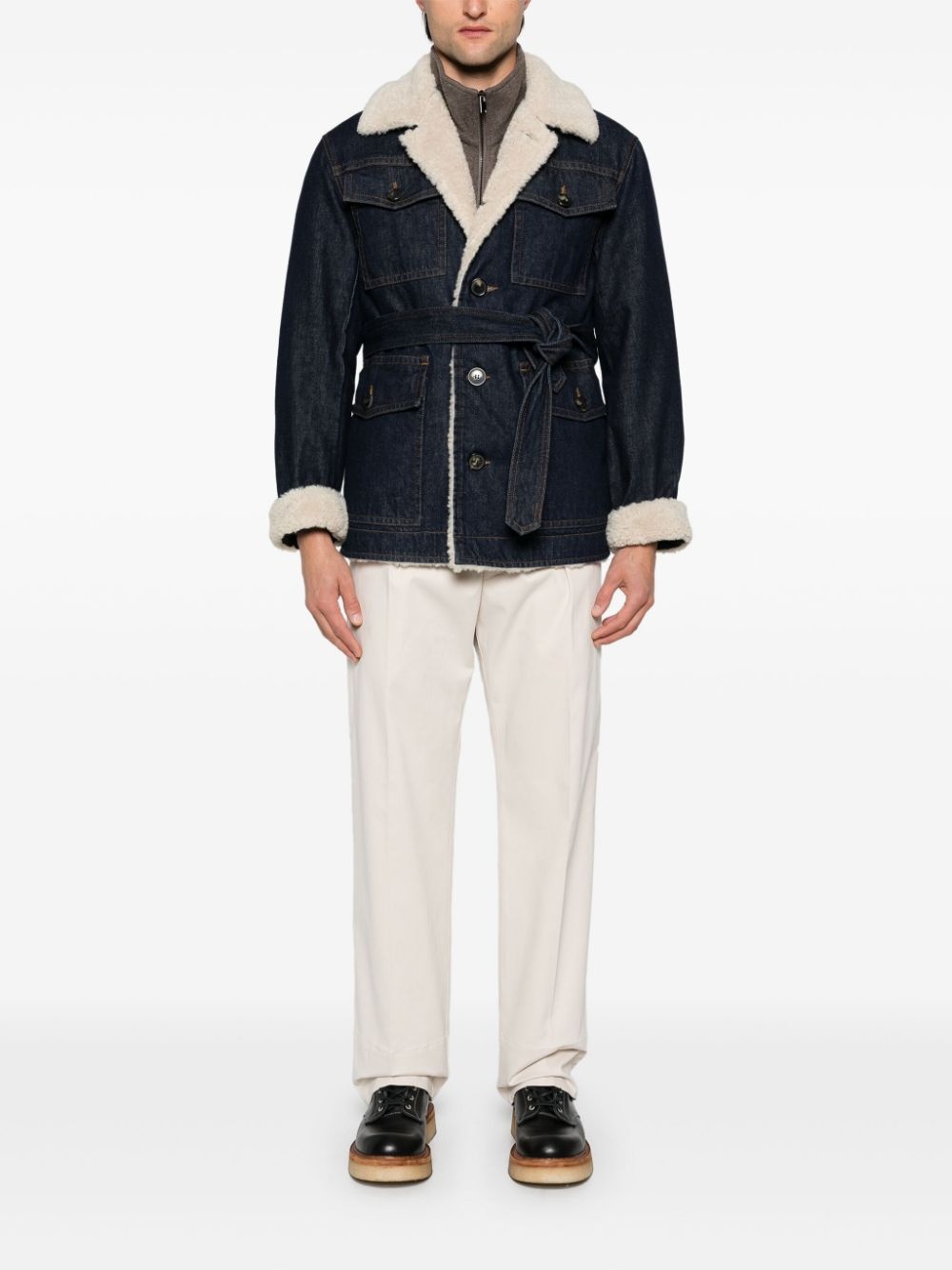 gabardine-weave trousers - 2