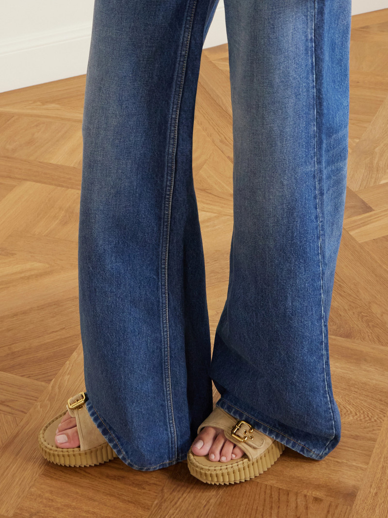 Chloé Nama Suede Platform Sandals outlook