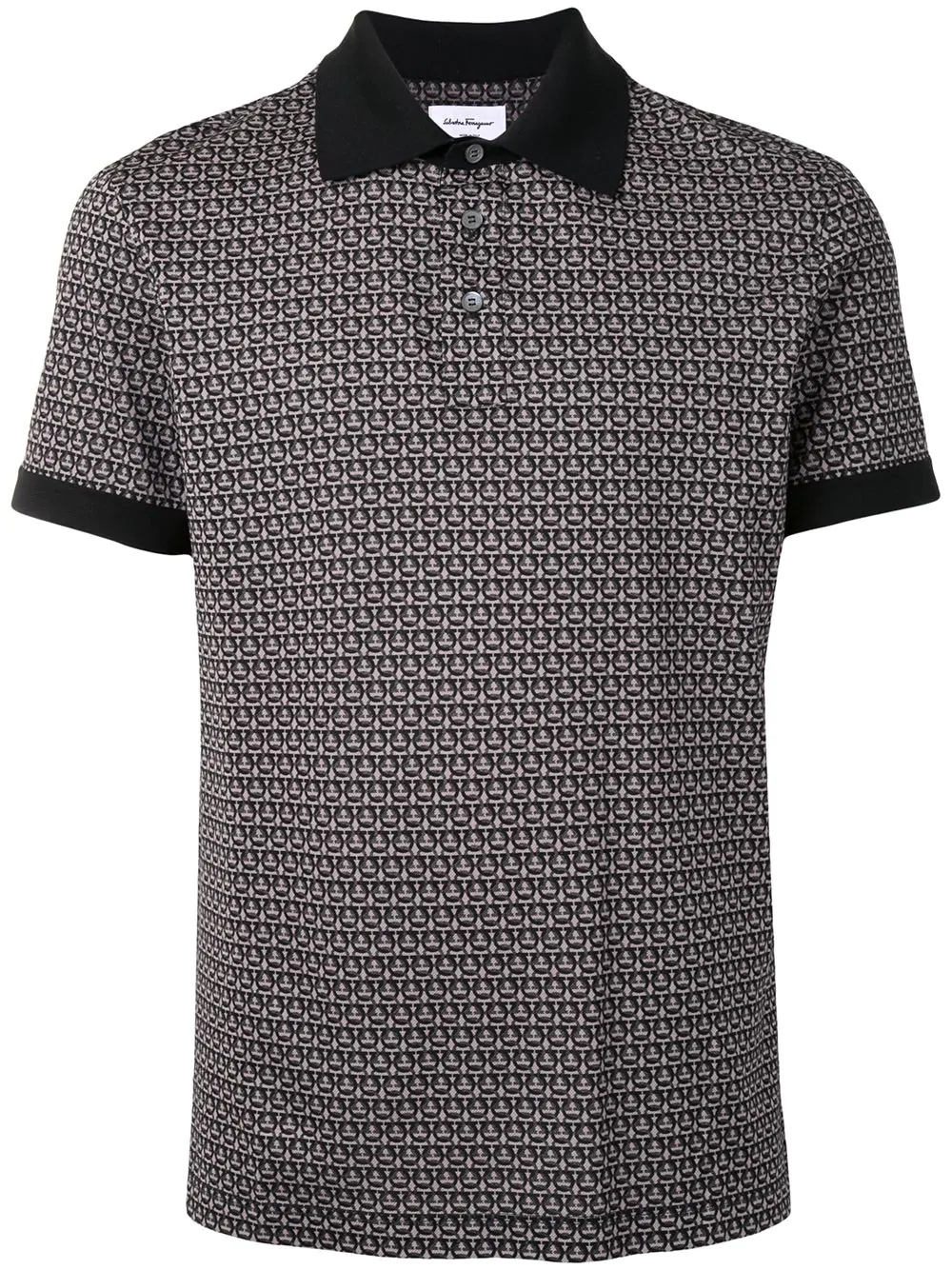 jacquard Gancini pattern polo shirt - 1