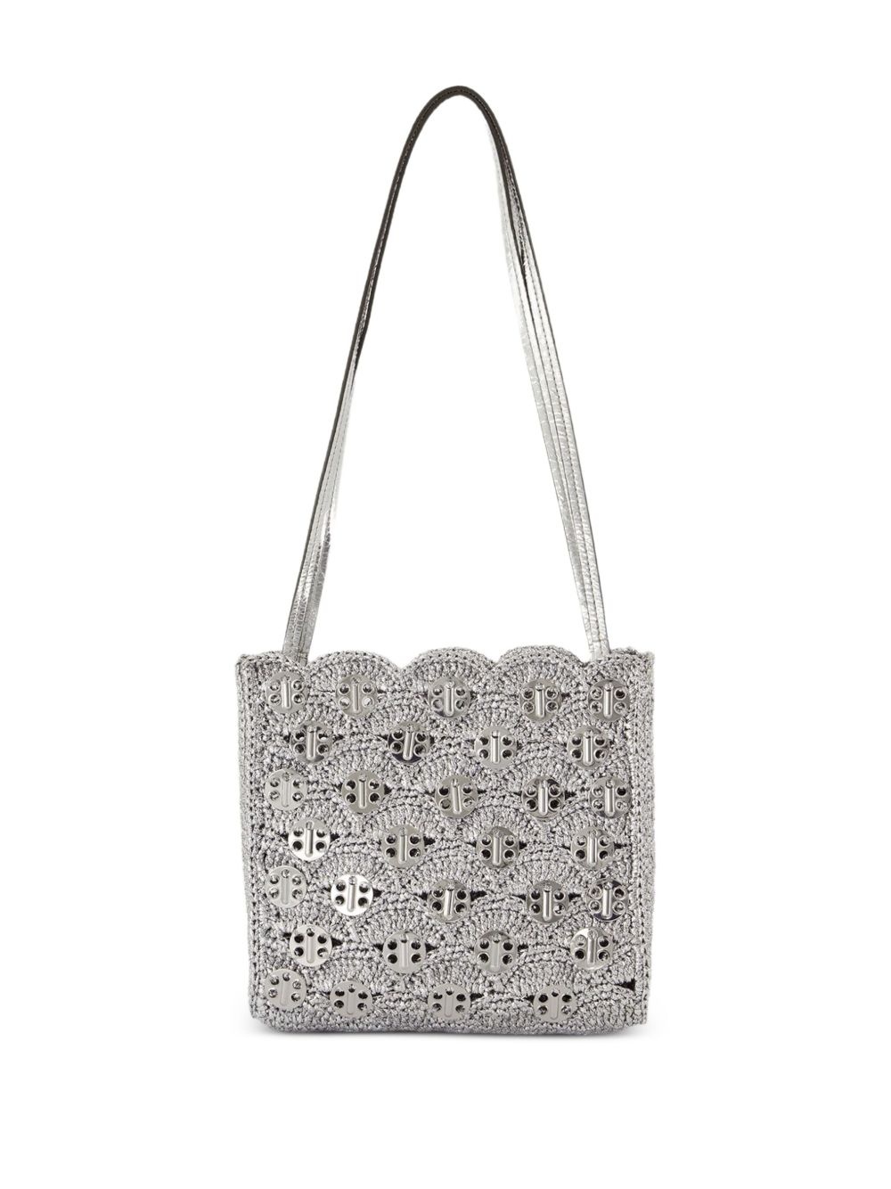 scalloped-edge metal-detail shoulder bag - 2