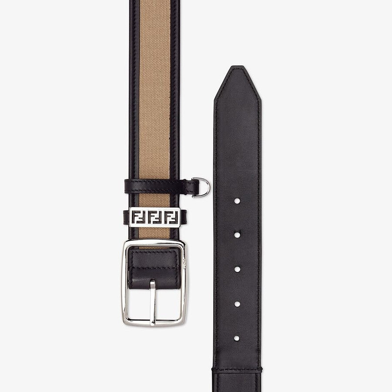 FENDI Beige canvas belt outlook