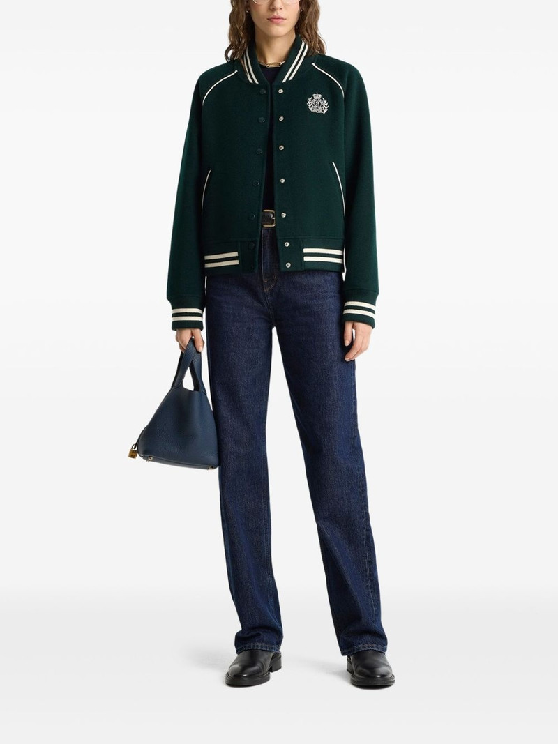 Sporty & Rich H&W Crest varsity jacket outlook