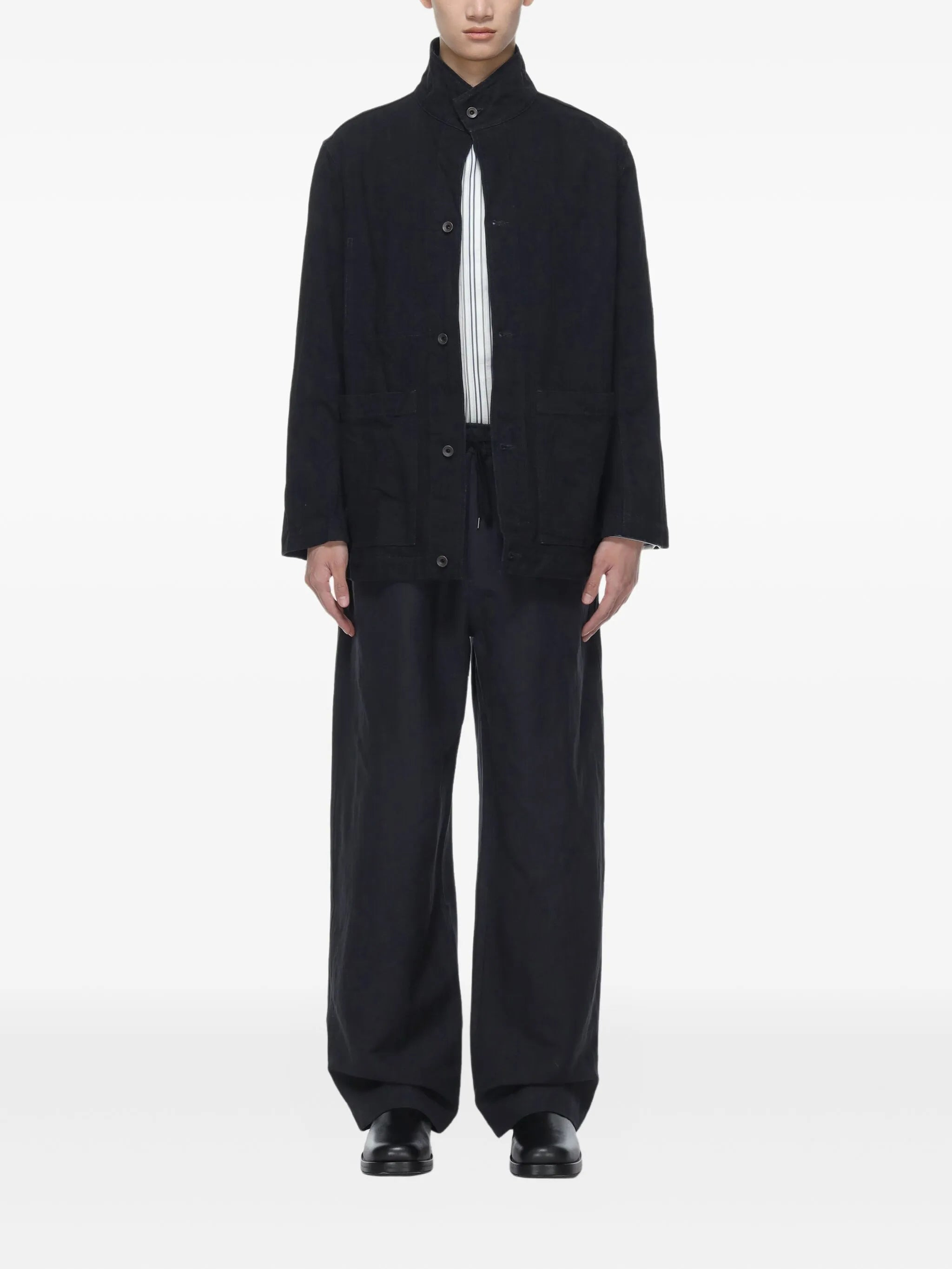 Studio Nicholson Drawstring Linen-blend Trousers - 3
