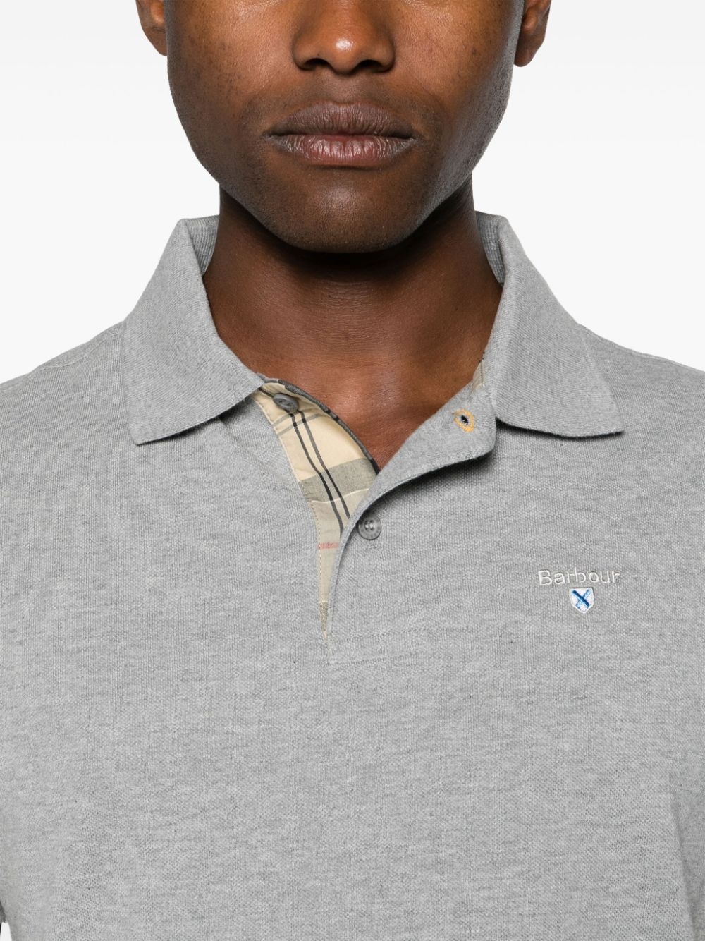 logo-embroidered cotton polo shirt - 5