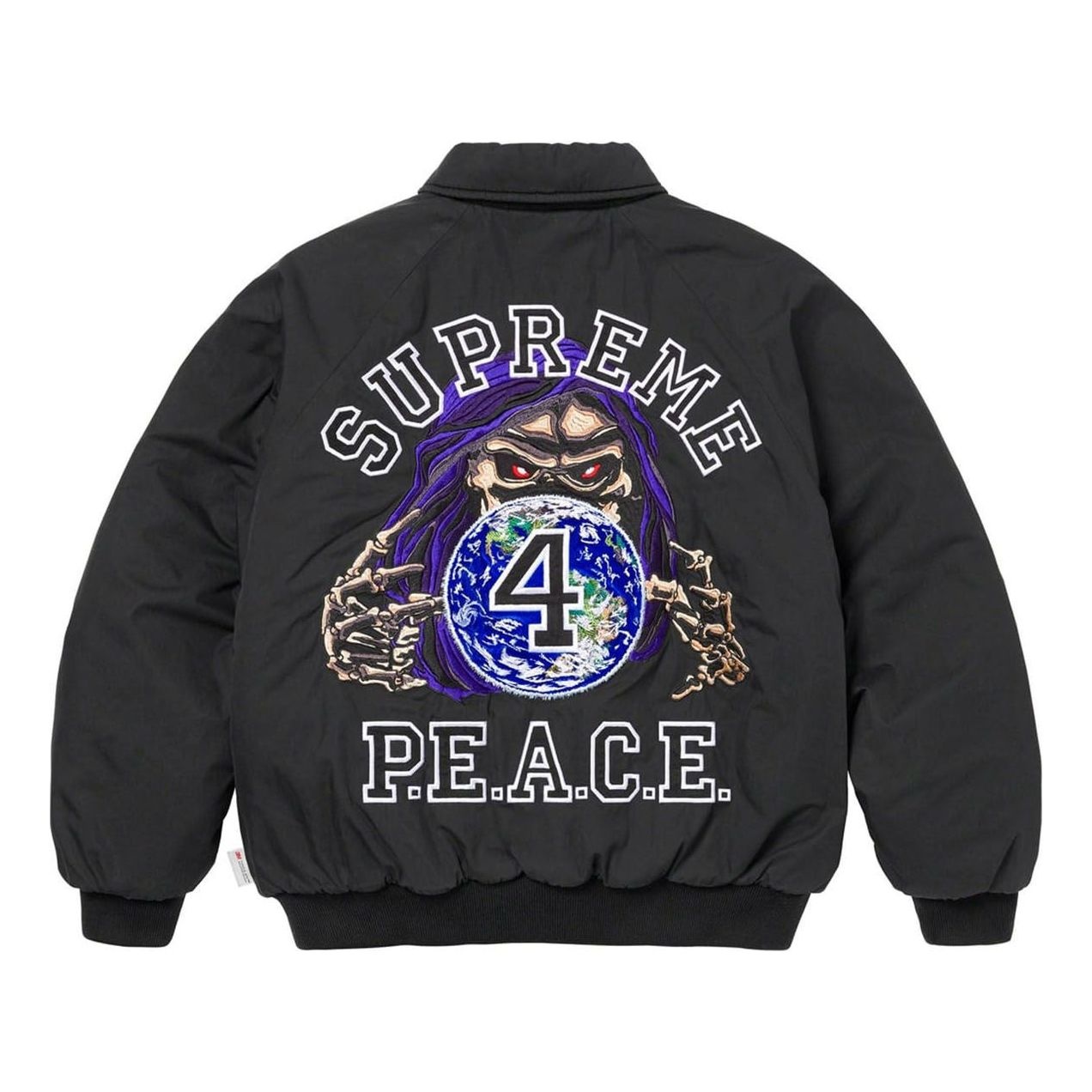 Supreme FW23 FW23 Week11 Peace Embroiderd Work Jacket 'Black' SUP-FW23-182 - 1