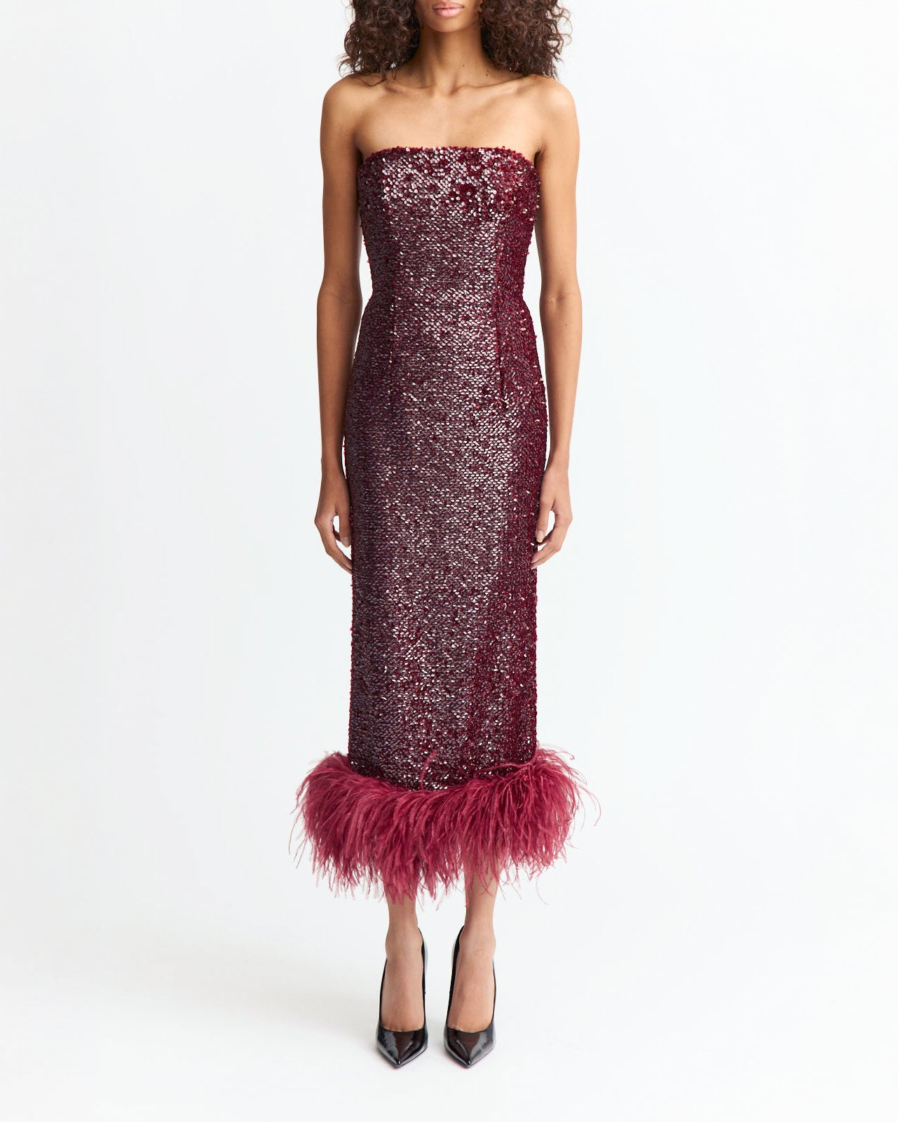 MINELLI MIDI DRESS IN TEXTURED SEQUIN - 2