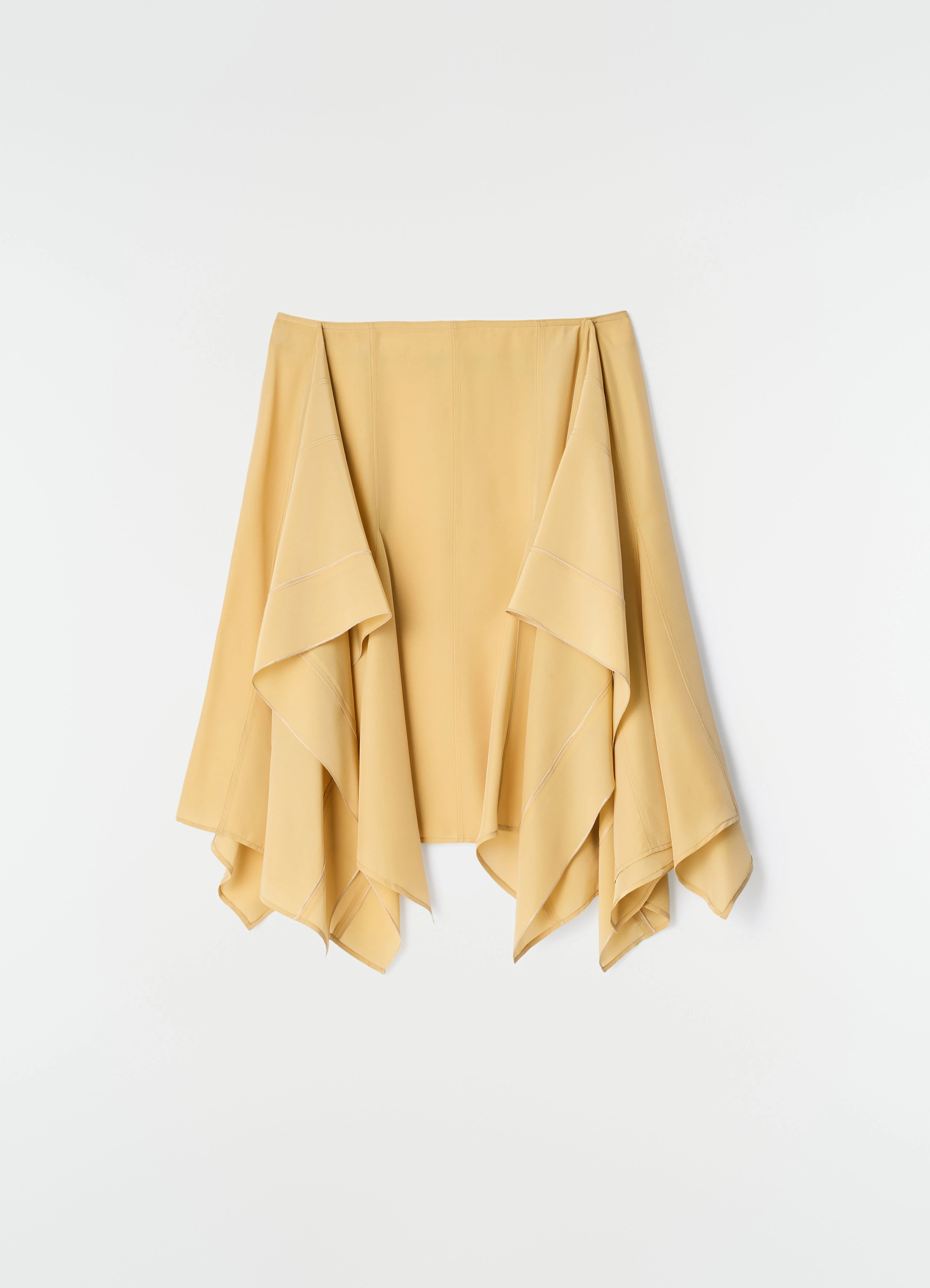 PANELED SKIRT IN SILK VISCOSE TOILE - 1