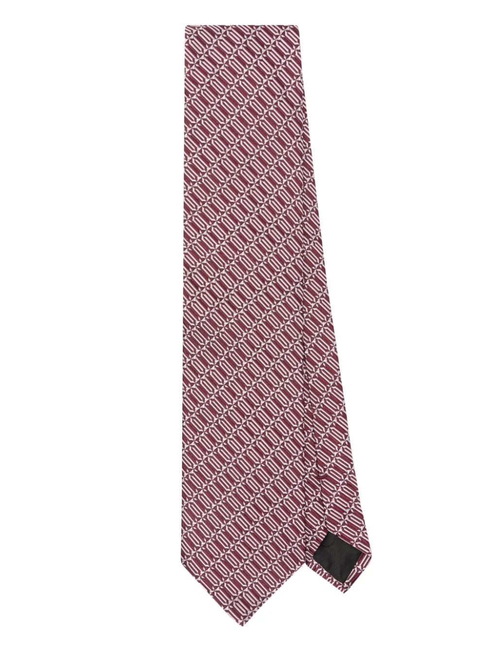 jacquard silk tie - 1