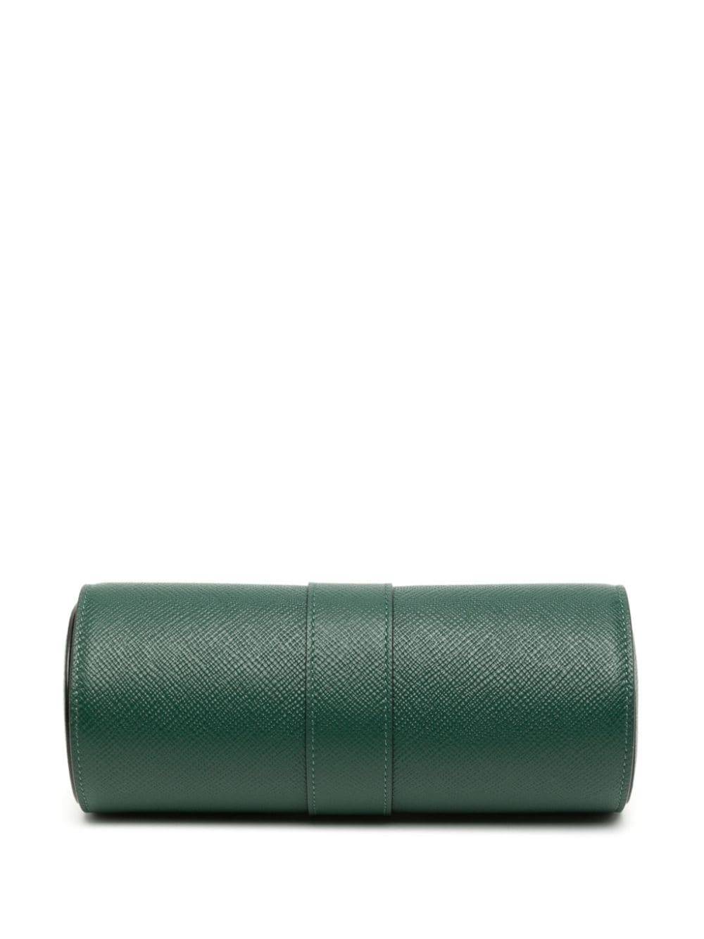 Panama leather 3-watch roll - 2