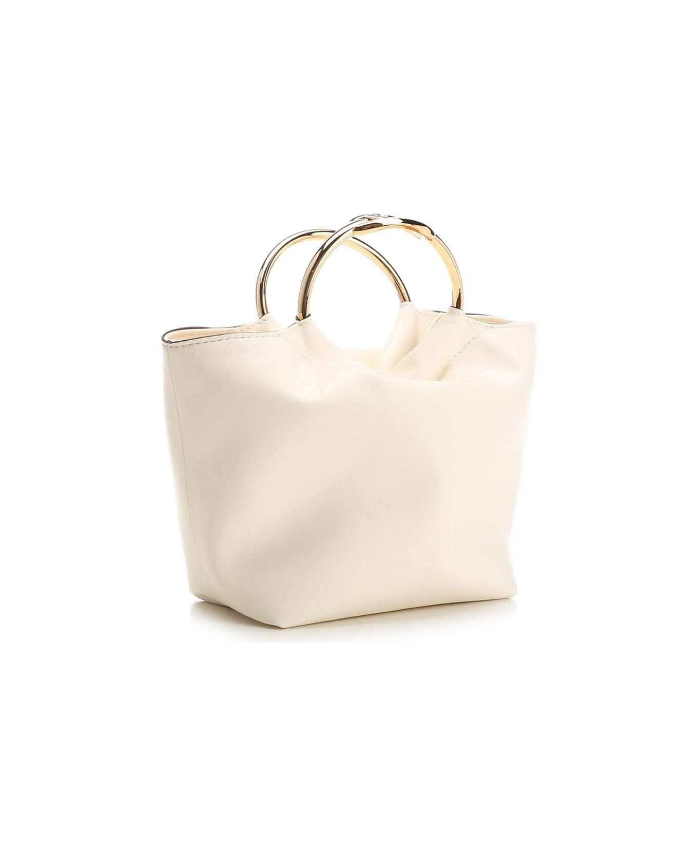 Mini Ivory Nappa Tote - 2