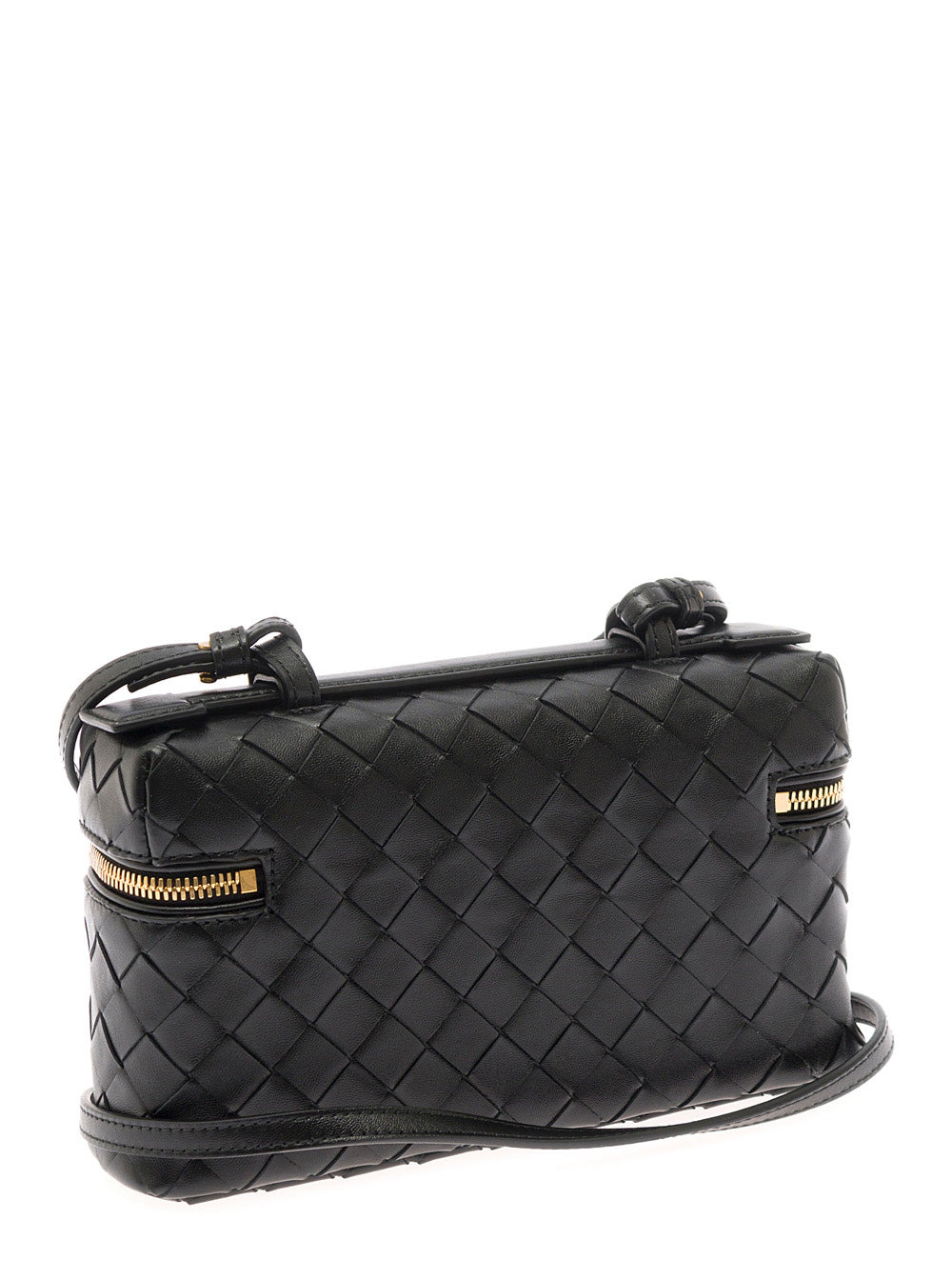Bottega Veneta Women Black Vanity Case With Intrecciato Motiv In Leather Woman - 3