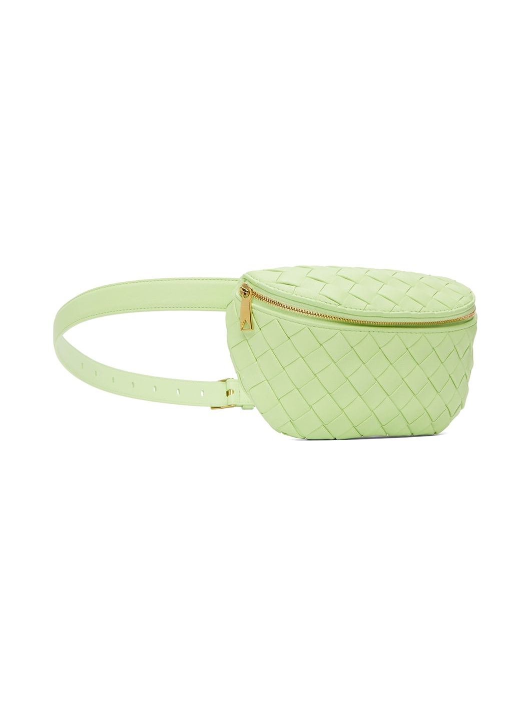 Green Intrecciato Belt Bag - 2