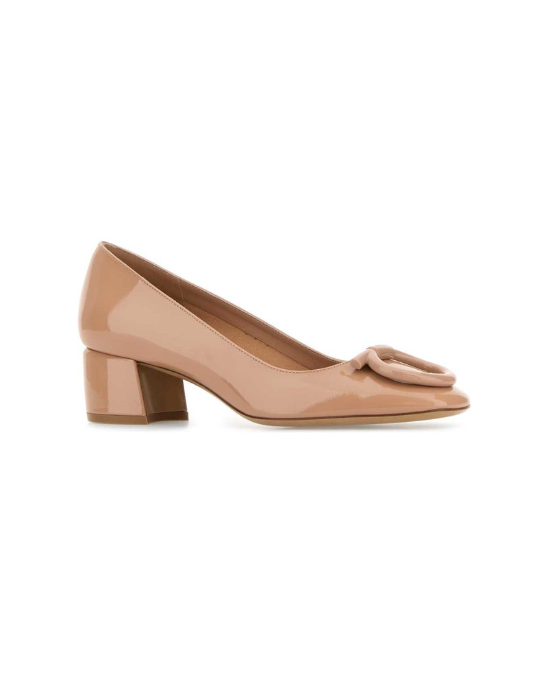 FERRAGAMO Skin Pink Leather Mara 40 Pumps outlook