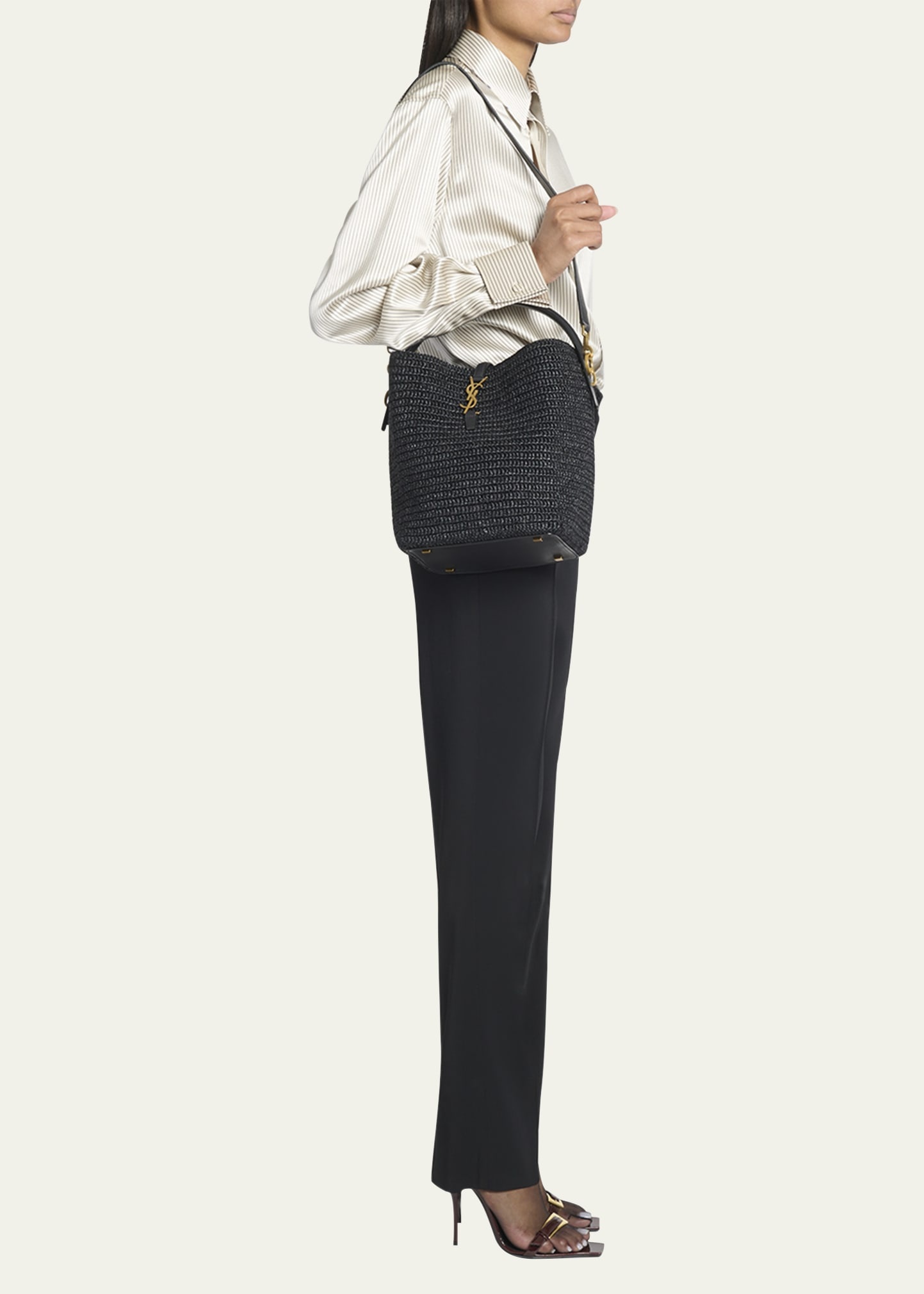 Le 37 Raffia Bucket Bag - 2