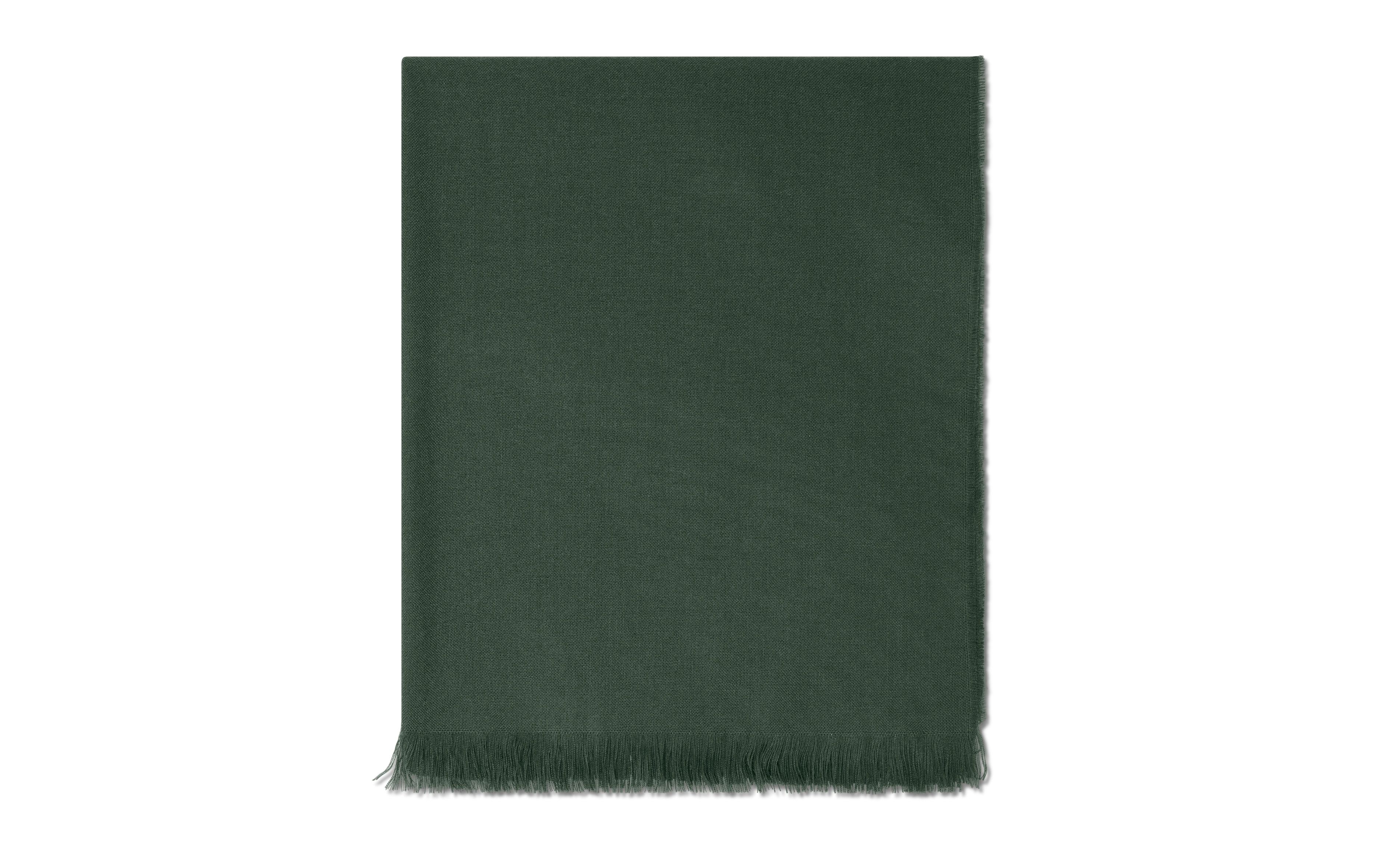 Dark Green Fine Cashmere Scarf - 1