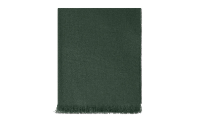 Dark Green Fine Cashmere Scarf - 1